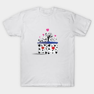 Puppy Dalmatian Valentine T-Shirt